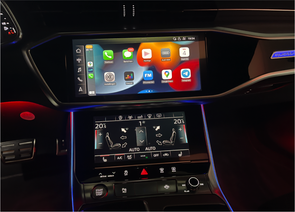 Premium multimediasysteem autoscherm navigatiesysteem autoradio Apple CarPlay Audi A6 S6 RS6