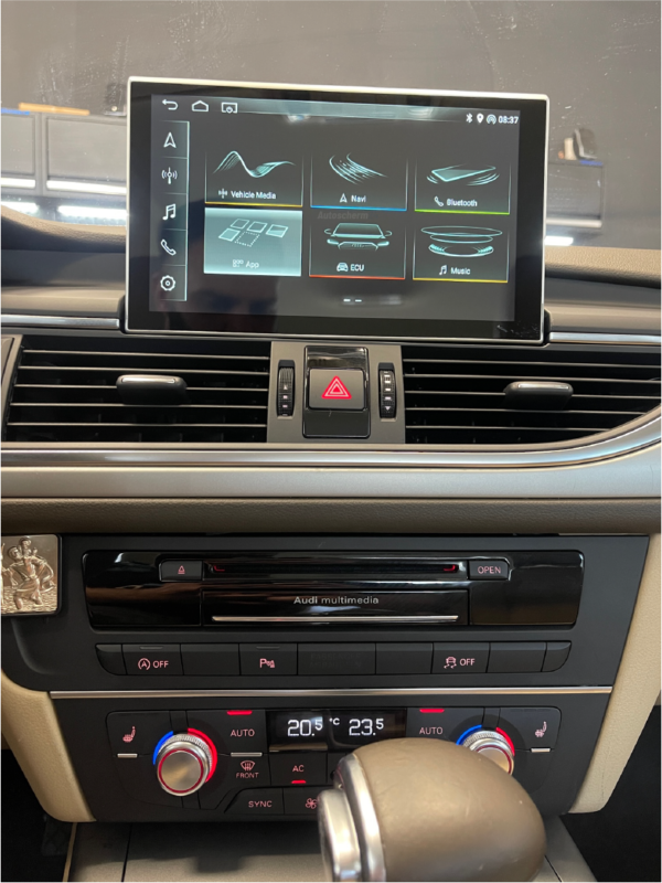 Premium multimediasysteem autoscherm navigatiesysteem autoradio Apple CarPlay Audi A6 Business line Quattro