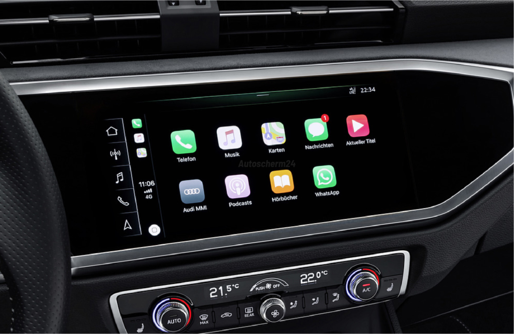 Apple CarPlay inbouwen plaatsen Audi smartphone integratie