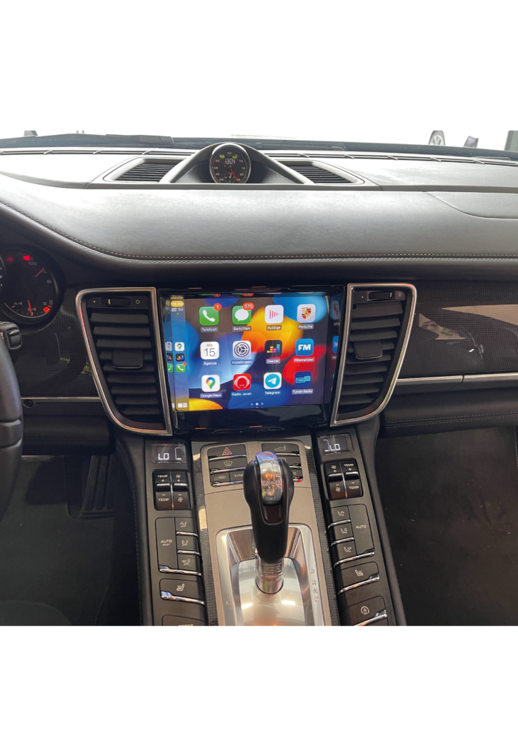 Porsche Panamera Autoscherm CarPlay Android Auto inbouwen