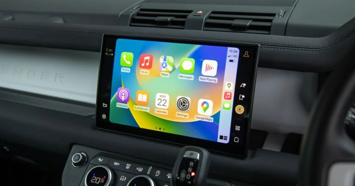 Land_rover_defender_android_auto_carplay_groot_scherm_inbouwen